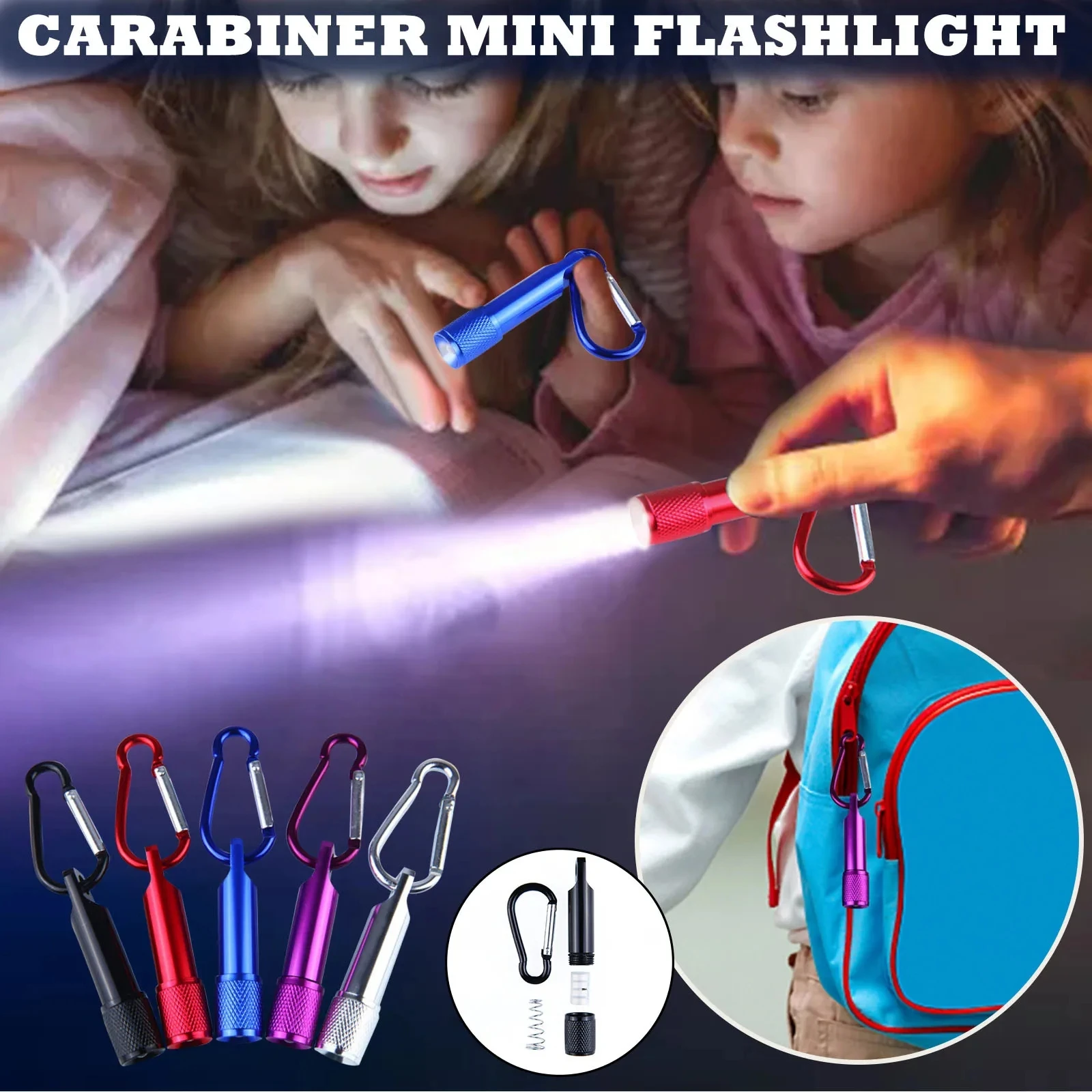 Colorful Super Bright Mini Portable LED Camping Flashlight Aluminum Keychain Keyring LED Light Self defense Torch Lamp outdoor