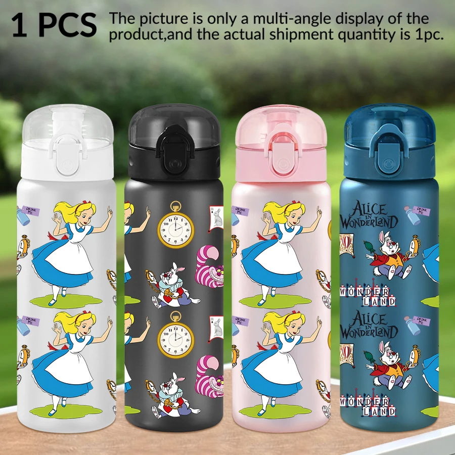 

1 шт., пластиковая бутылка для воды Disney Alice Mad Hatter, 26 унций, спортивная чашка для воды на открытом воздухе, подарок на день рождения/зад в школу