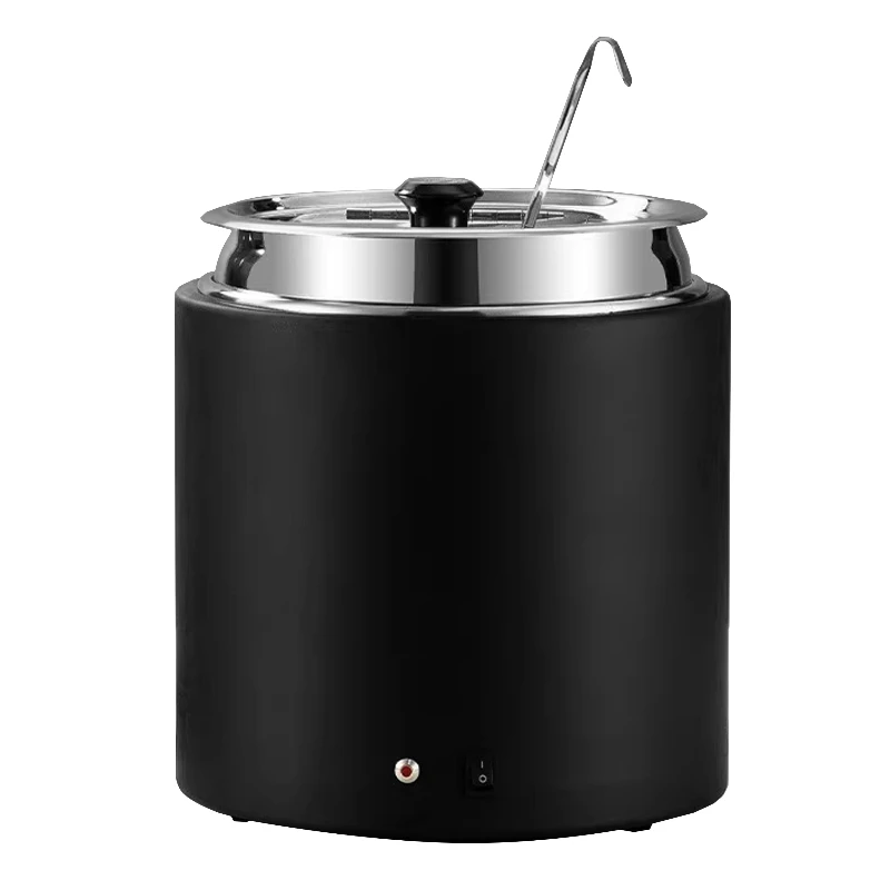 Olla eléctrica de sopa de curry para estofado de acero inoxidable, olla para catering, calentador de sopa caliente seca para hotel y restaurante