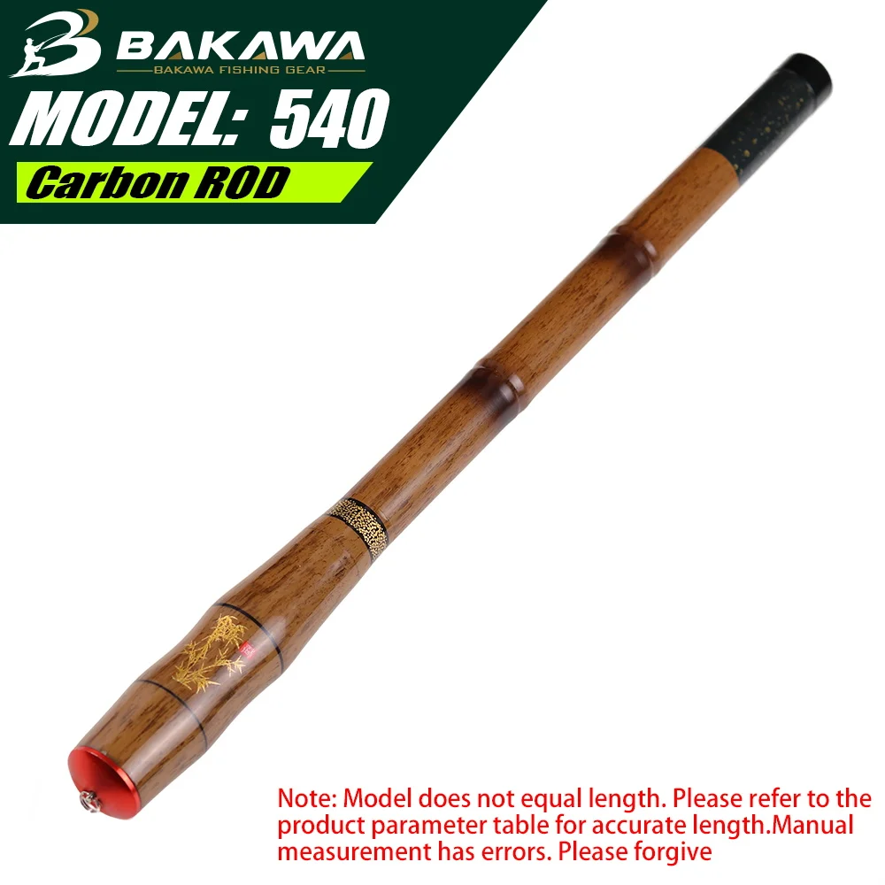 45CM Kompakte Kohlefaser-Angelrute mit Bambus-Finish Teleskop-Handrute für Outdoor-Flussangeln 180 270 360 450 540 BAKAWA – Detail 14