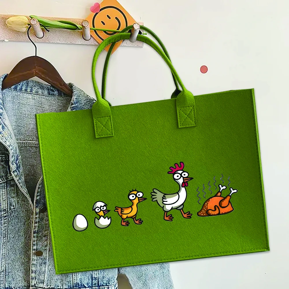 

Casual Tote Bag, Large Capacity Women's Felt Handbag, mate gifts, Shoulder Bag - Commuter Crossbody Bag Shopping storage bag