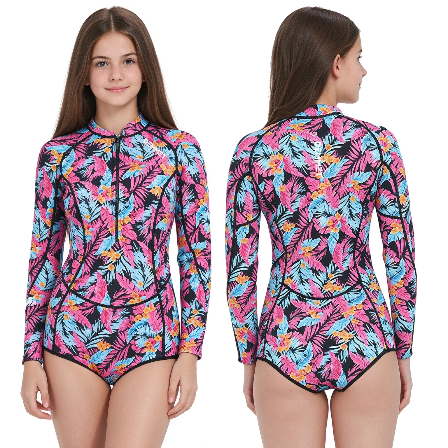 demmet-woman-diver-diving-suit-15mm-3mm-neoprene-diving-equipment-printing-long-sleeve-bikini-swimsuit-women-korean-swimwear