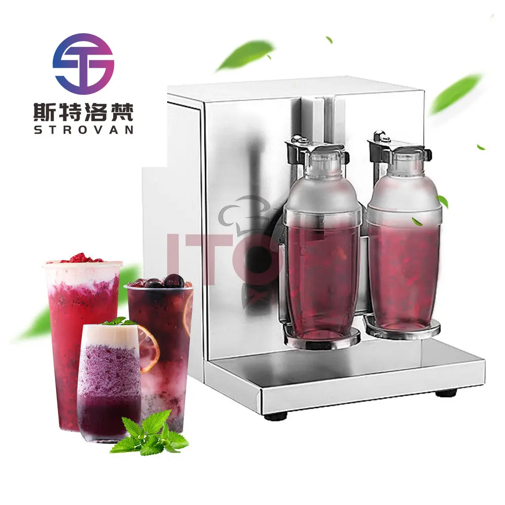 STLW JW Wholesale Double-Cups Bubble Tea Shaker Machine Hot Sale Commercial Double Milk Shaker Machine for Kitchen Equipment