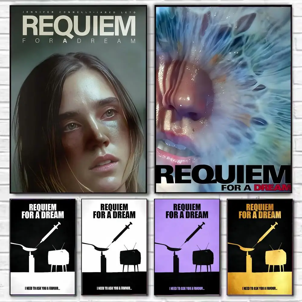 Classic Movie R-Requiem For A Dream Poster HD Decorative Wall Art for Living Room Bedroom Café Stylish Home Décor Gift
