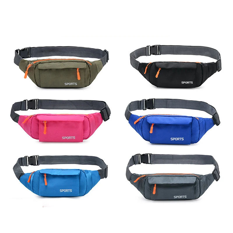 Multicolor Fashion Men's Waterproof Waist Pack Outdoor Sports Belt Bag for Running Riding Gym and Mobile Phone Storage