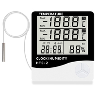 HTC-2 Home Indoor Outdoor Thermometer Hygrometer Digital Temperature Humidity Display Meter Clock Weather Station Probe 50%OFF