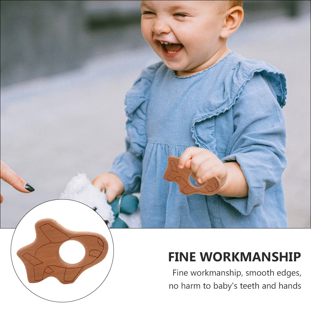 Mordedor seguro para niños pequeños, herramienta de molienda con forma de avión, Material de calidad alimentaria, accesorio infantil calmante multifuncional, 2 uds.