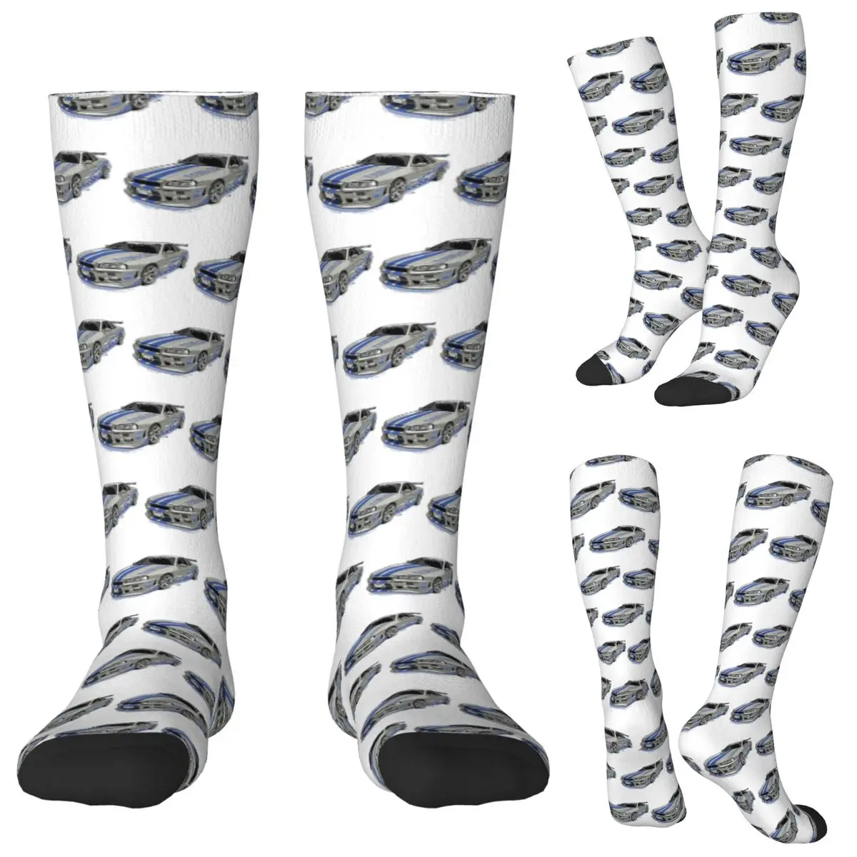 

Fast And Furious Skyline Socks Harajuku Stockings All Season Long Socks Accessories for Unisex Gifts