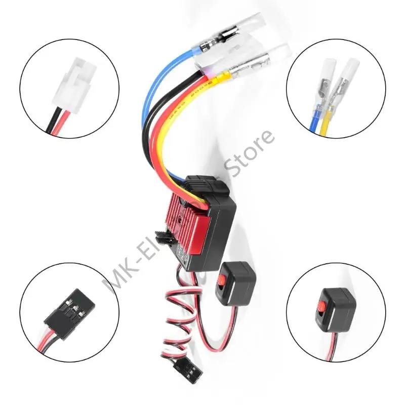 R2LF Industrial 60A gebürsteten Geschwindigkeitsregelungskühlungsdesign unterstützt 540/550 Motoren 2 3S LiPoes Nimh