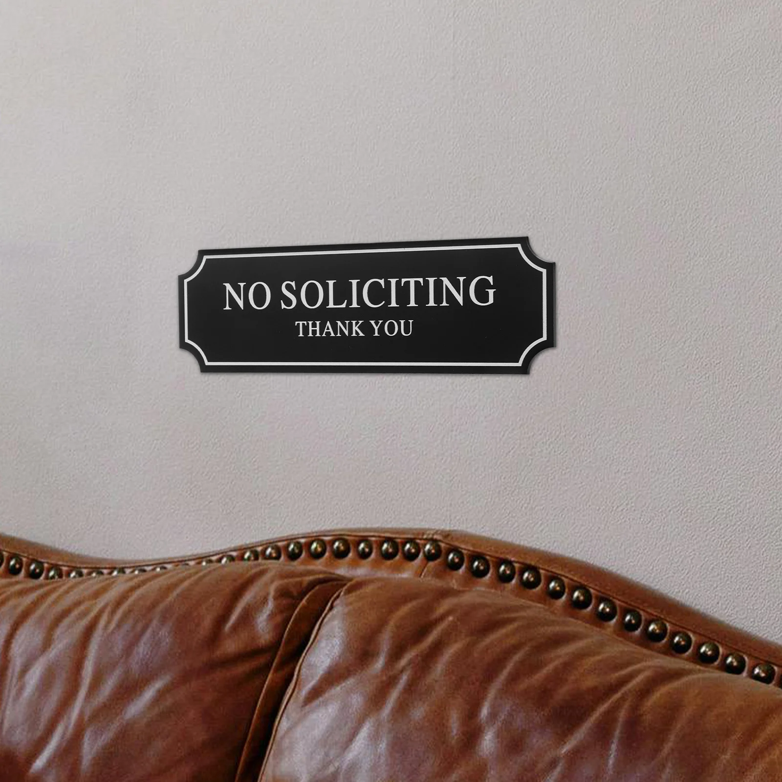 

Acrylic Signboard Household Decor Lightweight Durable No Soliciting Thank You Sign Removable Door Signs Wear