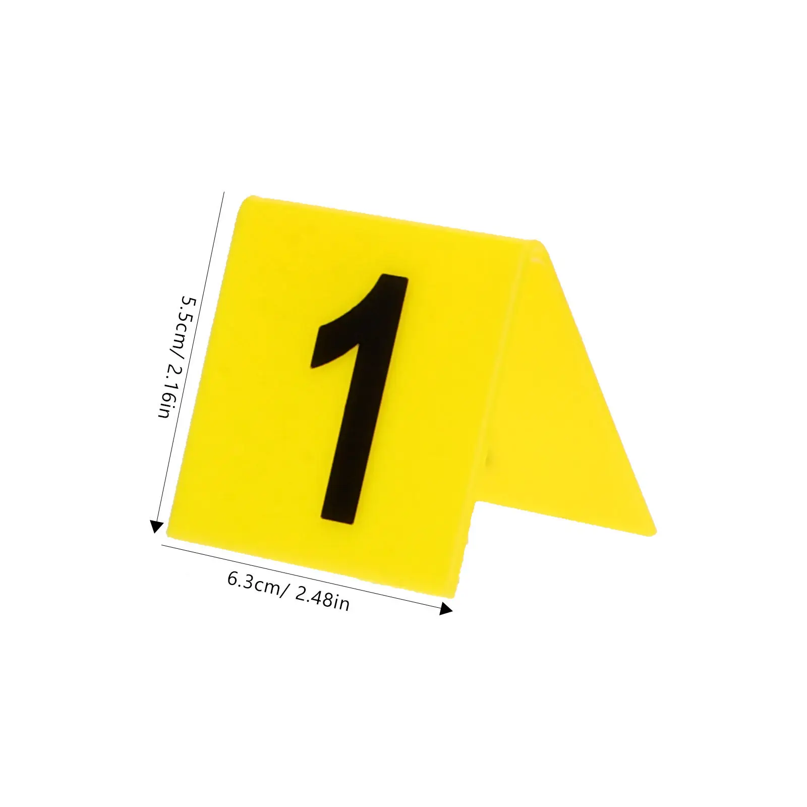 10Pcs Acrylic Number Markers Table Numbers Reusable Double Sided Restaurant Crime Scene Evidence Marker Multi Function Game