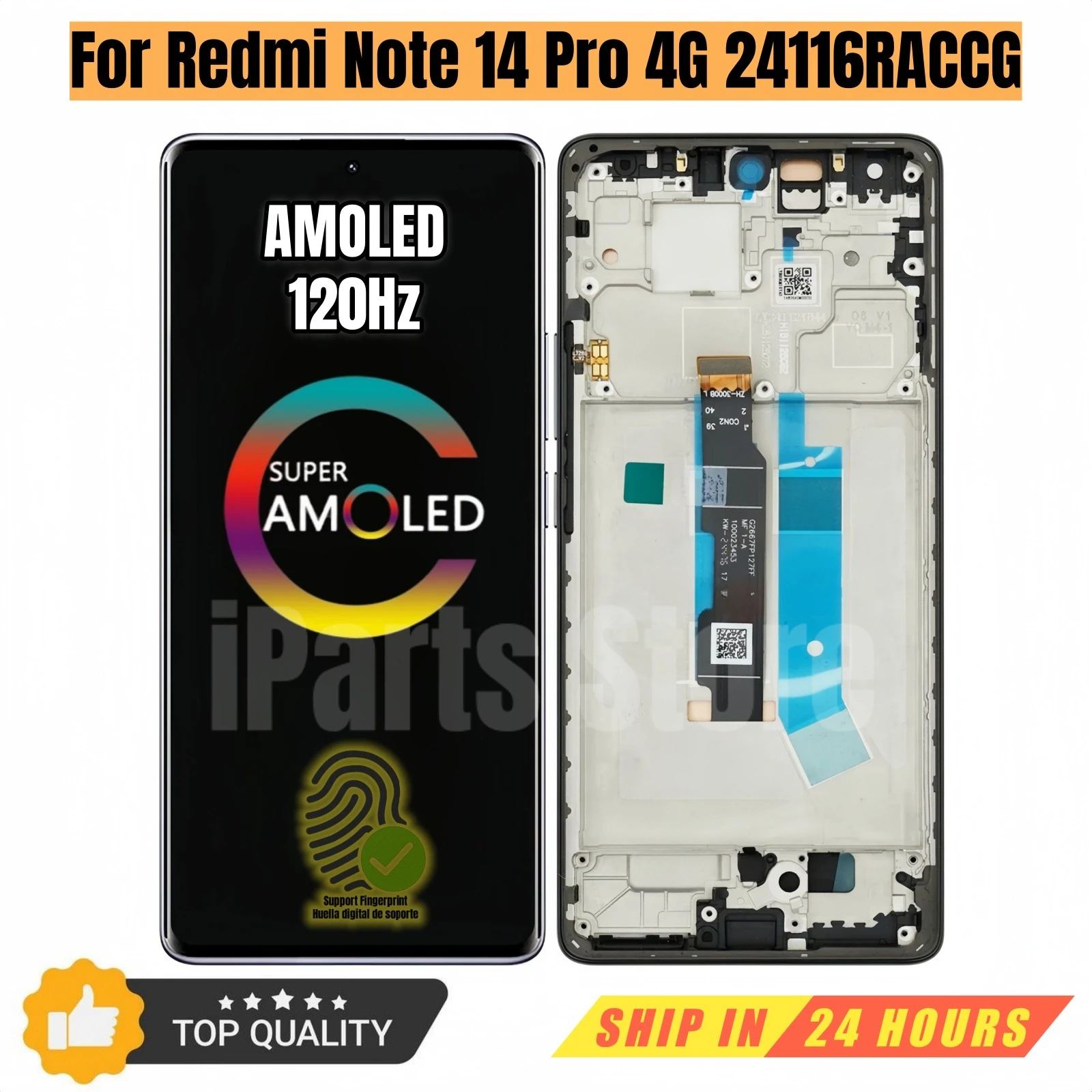 iparts-replacement-new-display-for-xiaomi-redmi-note-14-pro-4g-24116raccg-120hz-amoled-touch-screen-with-frame-assembly-oem