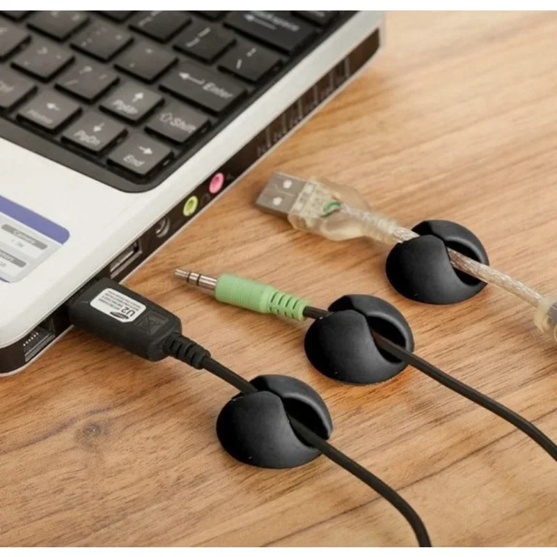 

Lots Car Dashboard Data Cable Clip Self-Adhesive USB Line Hub Wire Holder Fixing Clamp Office Desk Wire Organizer Accessories