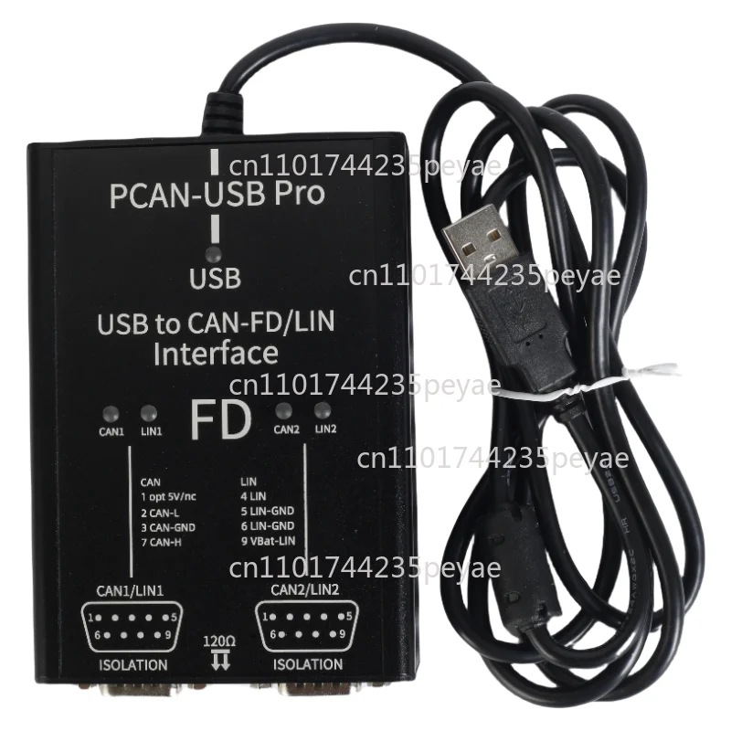 PCAN-USB Pro PCAN FD PRO 8Mbit/s 12Mbit/s 16Mbit/s USB to CAN Adapter 2CH CAN FD Compatible with IPEH-004061 for PEAK