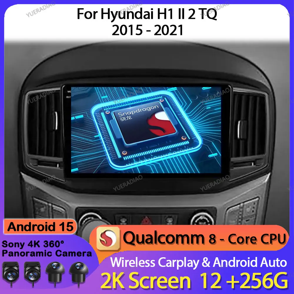 

Android 15 Car Radio For Hyundai H1 II 2 TQ 2015 - 2021 GPS NAVI Multimedia Stereo Video Player Head Unit Qualcomm 2DIN 4G WIFI