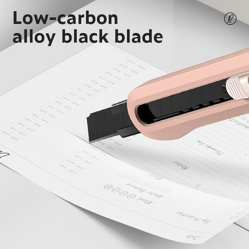 Nusign Professional Paper Cutter with Black Blade - Fashion Color Sharp Cutting Knife for Office & Craft Use