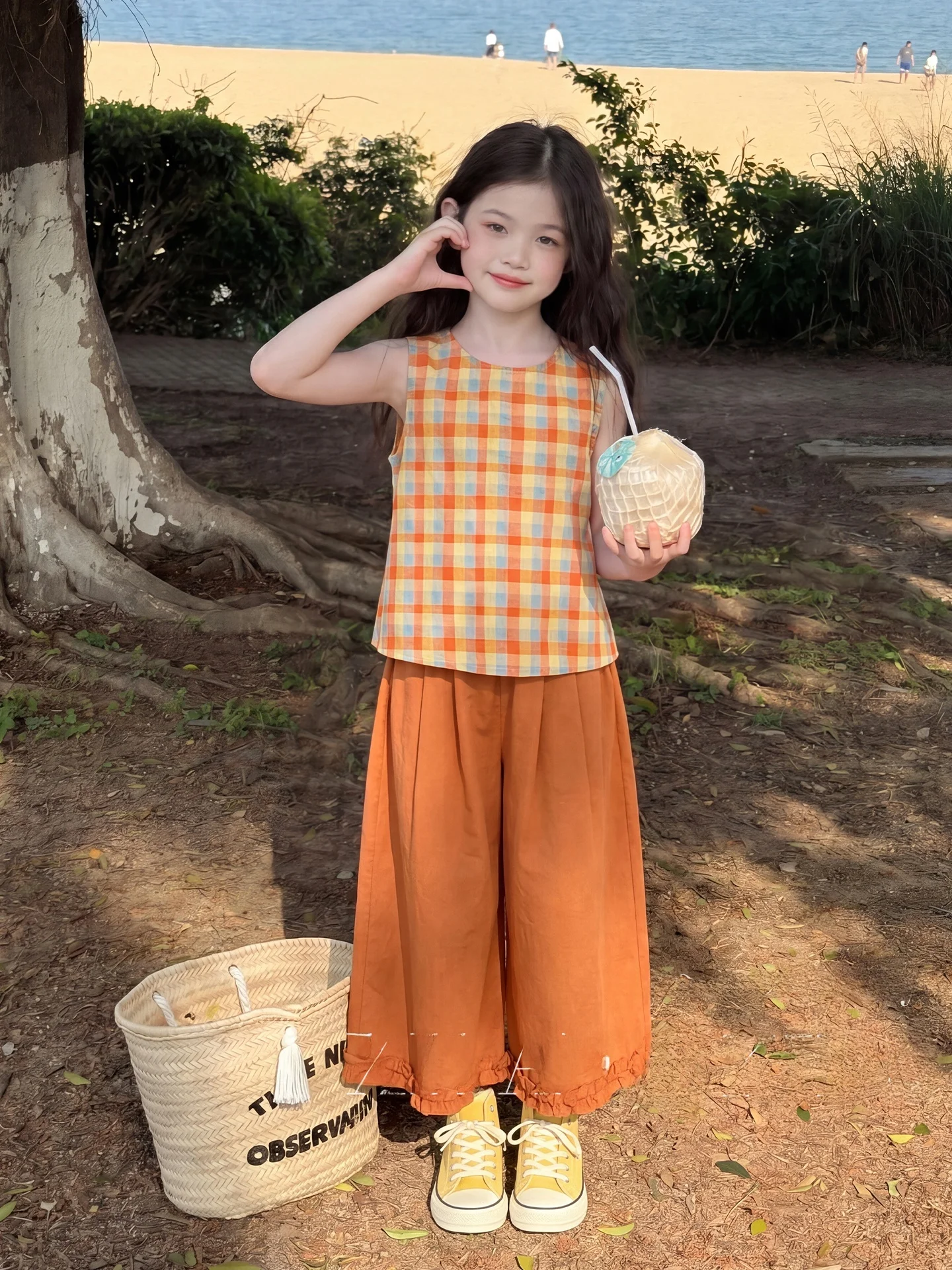 set-estivo-alla-moda-per-ragazze-con-pantaloni-a-gamba-larga-abbigliamento-carino-per-bambini-completo-due-pezzi-traspirante-e-lavabile-in-lavatrice