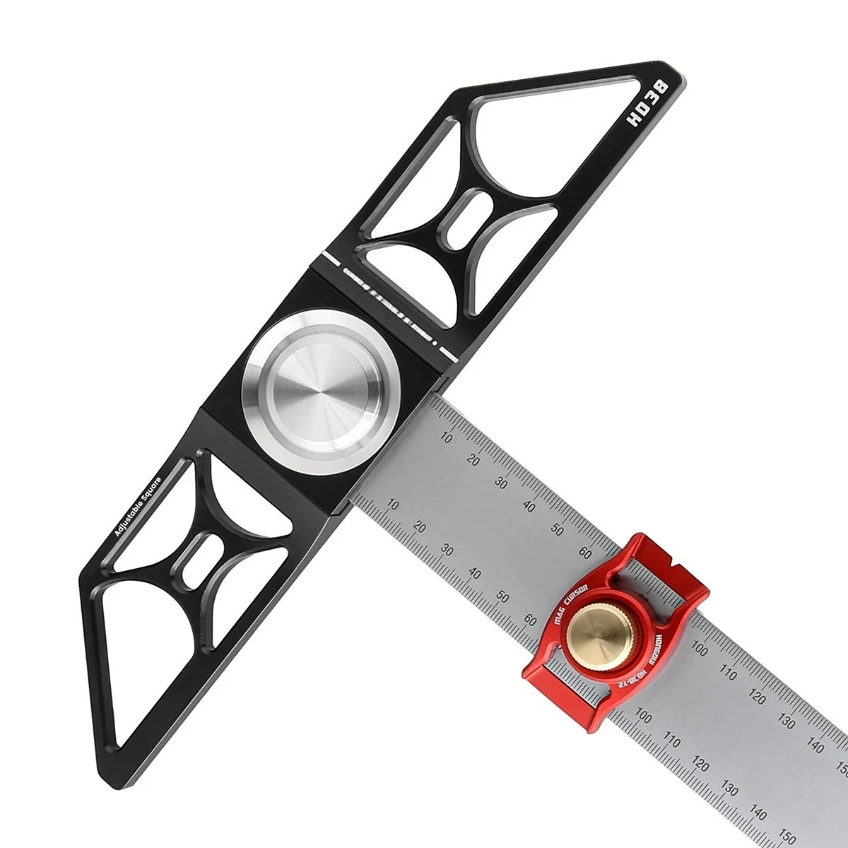 Woodworking right-angle T-ruler angle ruler scribing ruler adjustable high-precision T-square ruler