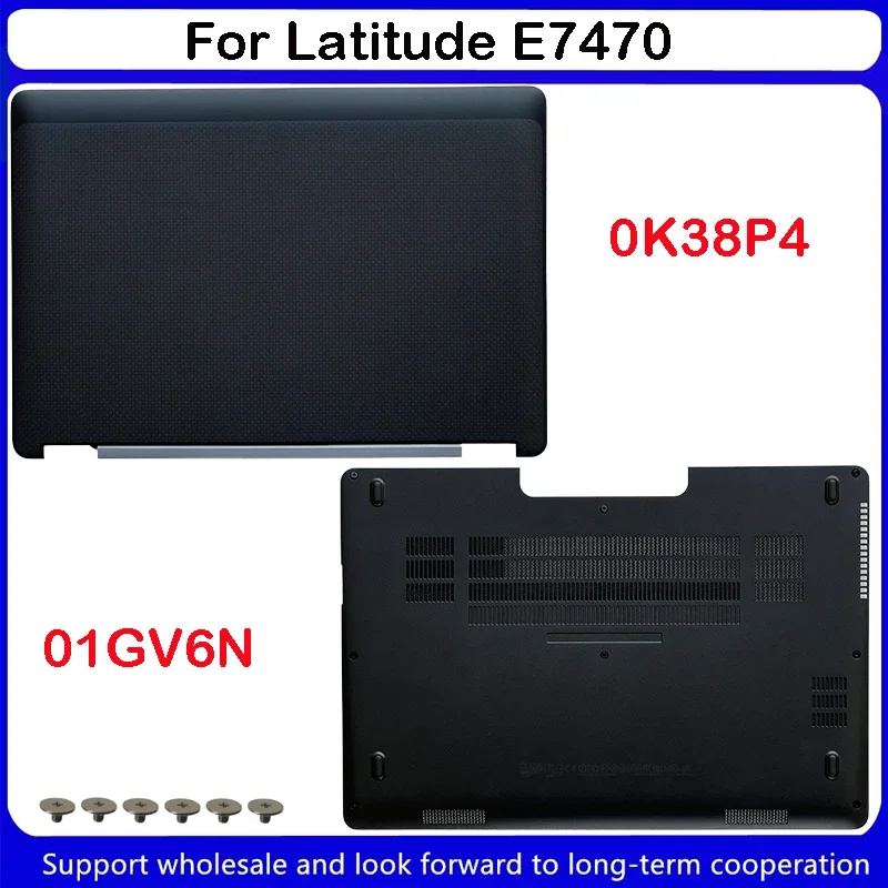 

New For DELL Latitude E7470 LCD Back Cover K38P4 0K38P4 bottom cover D case 01GV6N Bottom Access Panel Door shell K38P4 0K38P4