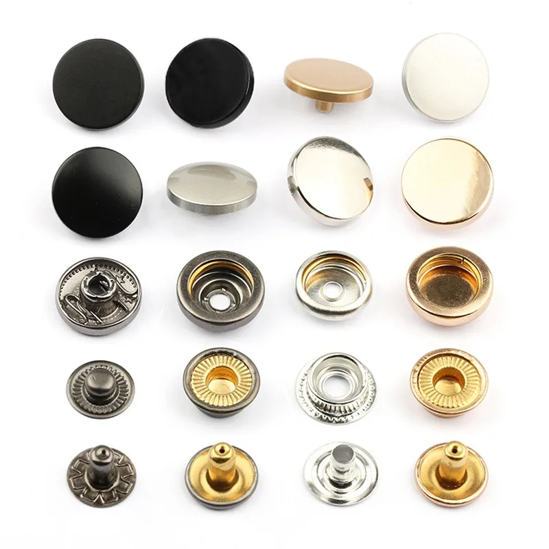 10pcs Metal Snap Buttons for Clothing, No-Sew Snap Fasteners for Jackets, Down Coats Crafts