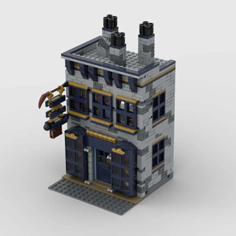1281pcs MOC Whizzhard Books - Diagon Alley Harry Model Christmas Gift Decorative Home Decor Collectible Living Room Decoration