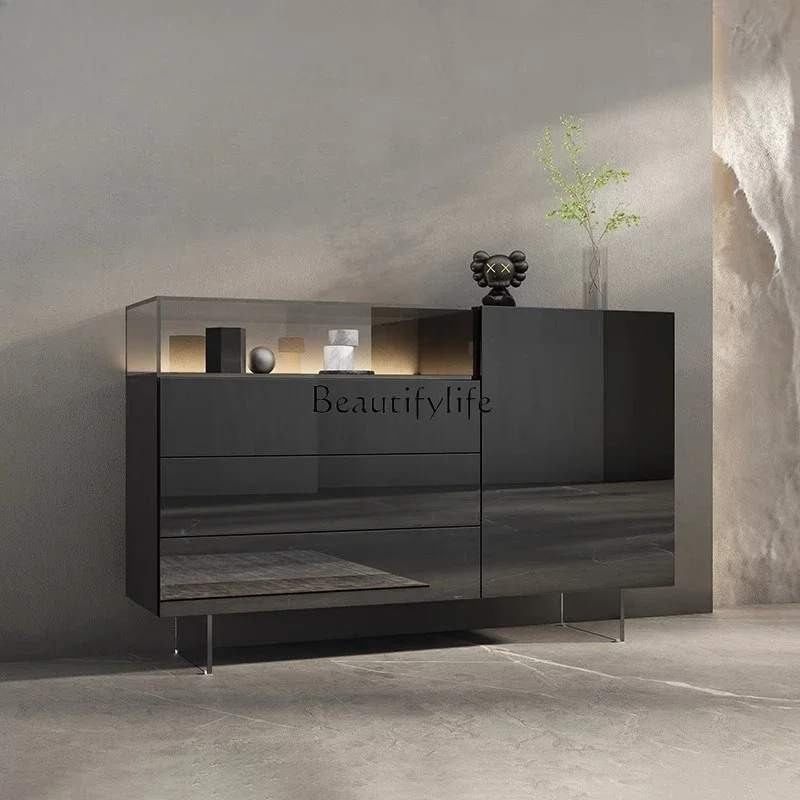 

Italian light luxury acrylic dining side cabinet modern simple restaurant tea cabinet