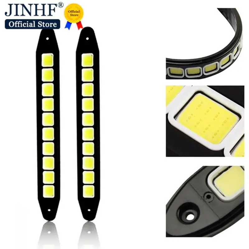 Hot sale 1pc COB LED DRL LED 12V 20W 10LED Waterproof  Daytime Running Light DRL COB Strip Lamp Fog Car 6000K