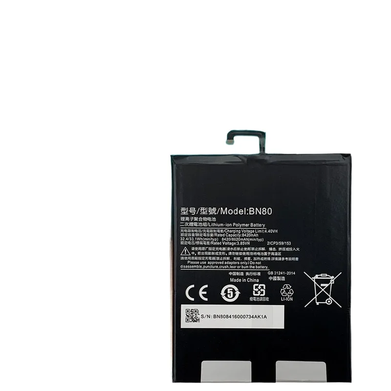 For Brand New High Quality BN80 Replaceable Lithium Polymer Battery 3.85V 8620mAh 33.1Wh