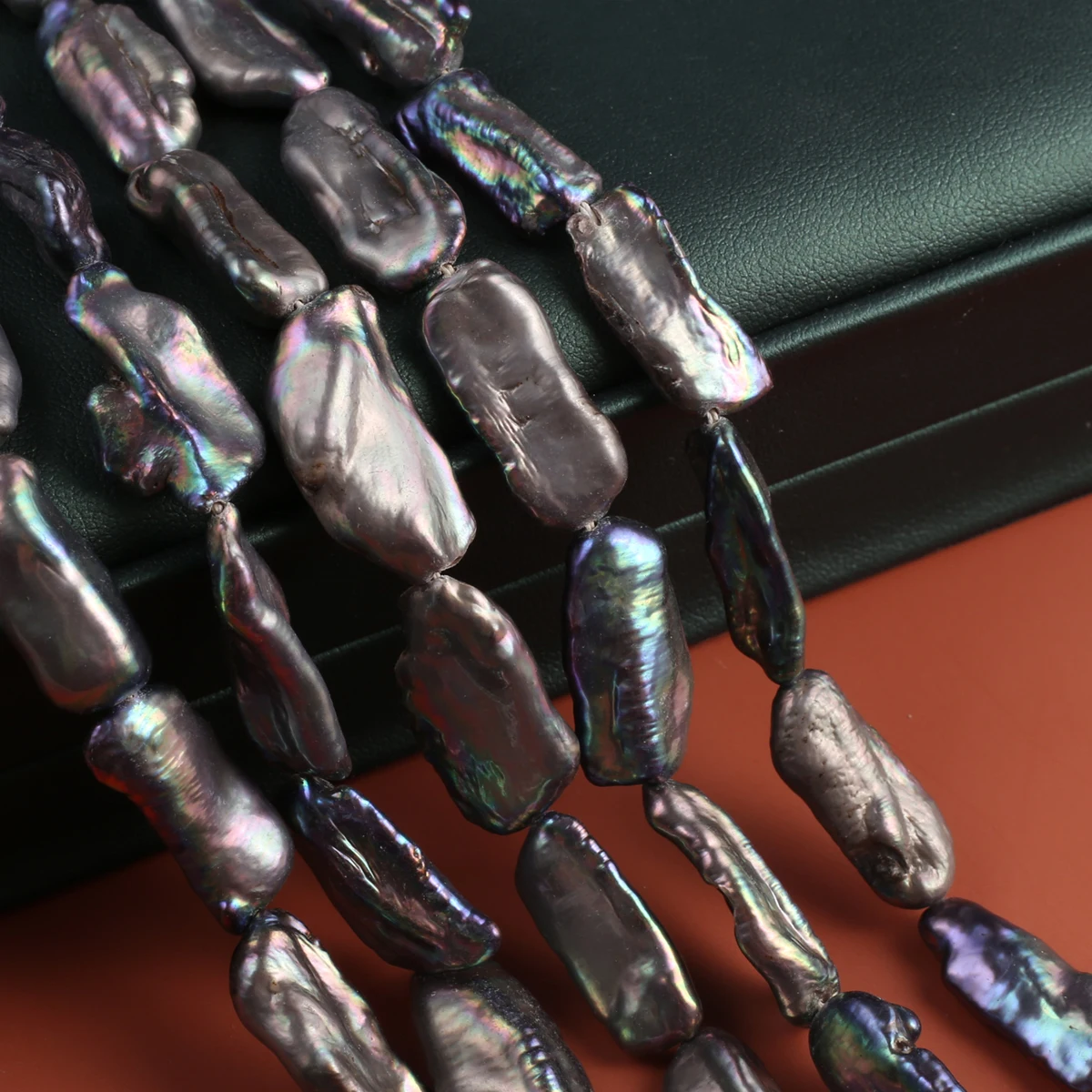 Natural Pearl Black Pipa Bead Delicate Shape Elegant Appearance for DIY Jewelry Making Handmade Bracelet Necklace Length 36cm