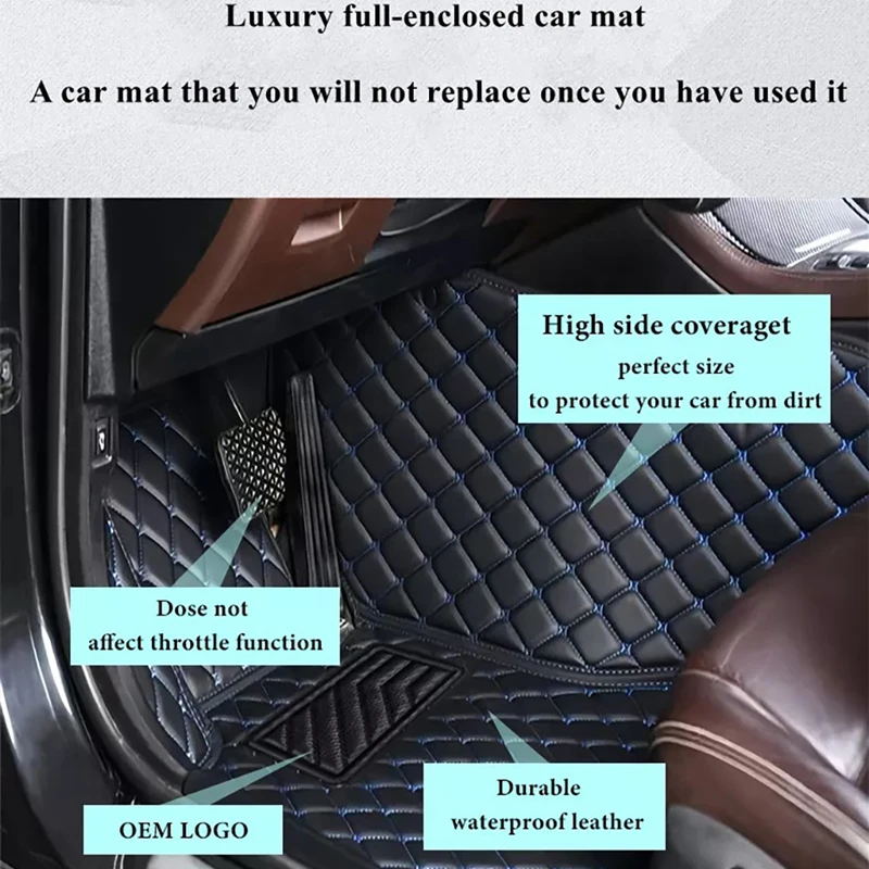 Car Floor Mats For Fiat Grande Punto Freemont Bravo Egea Panda 500 Custom Leather Auto Accessories
