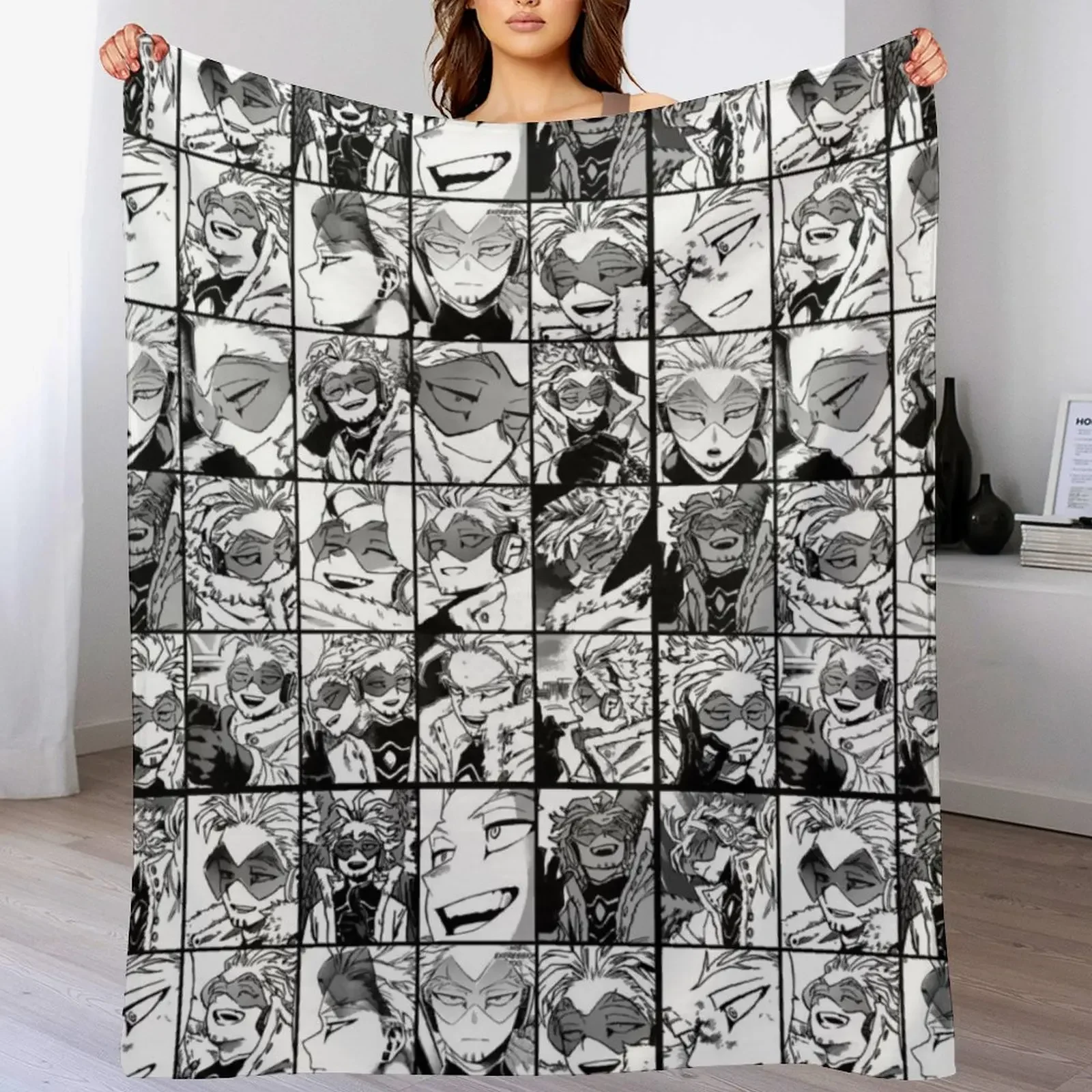 

Hawks- manga black and white version Throw Blanket Nap Baby Blankets