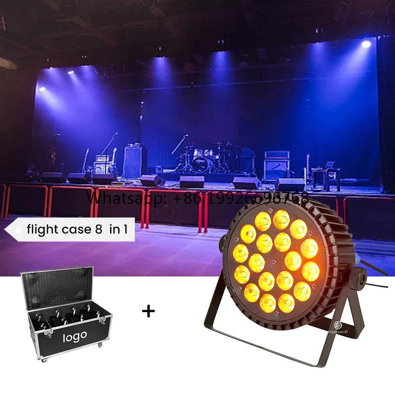 

Best Price 18x18W LED Parcan DMX512 RGBWA+UV Professional Par Light for Uplights