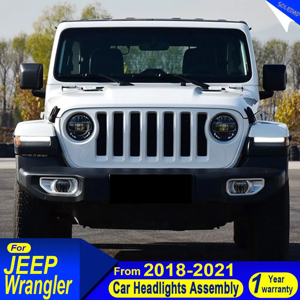 Headlights For Jeep Wrangler 2018 2019 2020 2021 2022 2023 new style LED DRL Dynamic Signal Lamp Head Lamp Front light Assembly