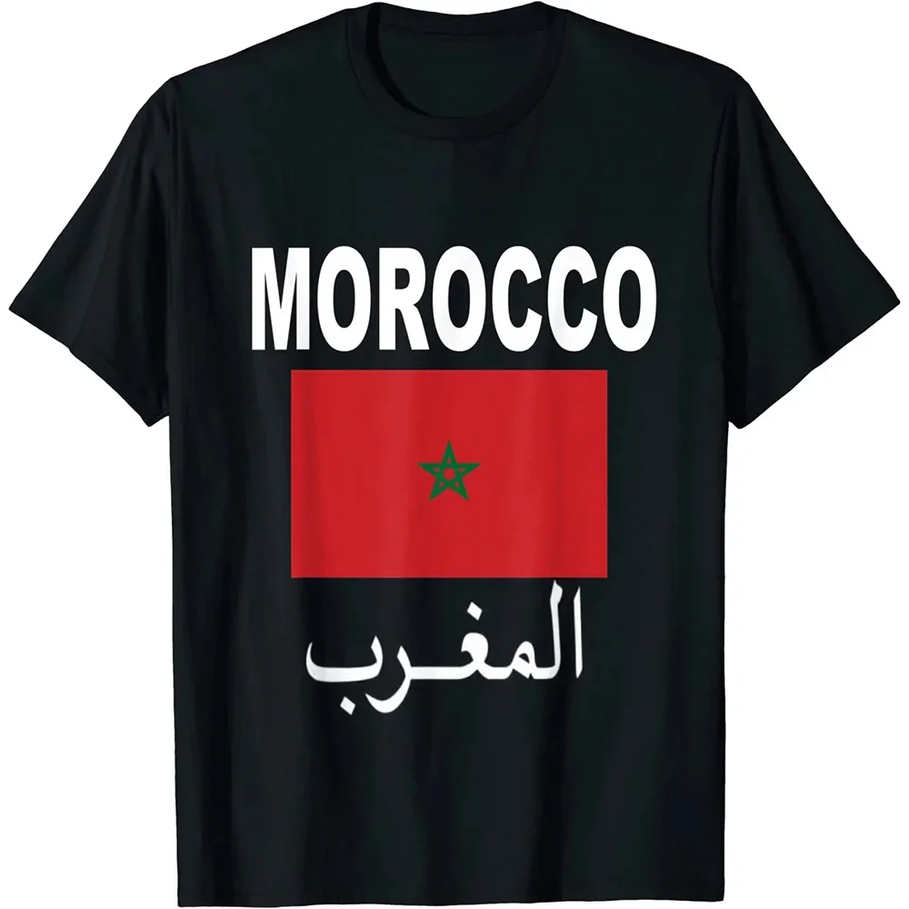 Customization MA Morocco Flag Graphic T Shirt For Men Clothing 3D Print Moroccan Spirit Totem Emblem Tee Shirts Homme 2024 T-shi