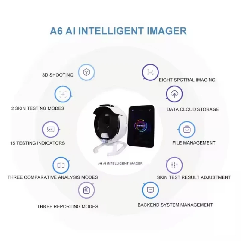 Professional 3D Skin Scanner Analyzer Care Facial Monitor เครื่อง Facial AI เครื่องทดสอบผิวหน้าเครื่องวิเคราะห์กล้องผิวหน้าสําหรับ Salon