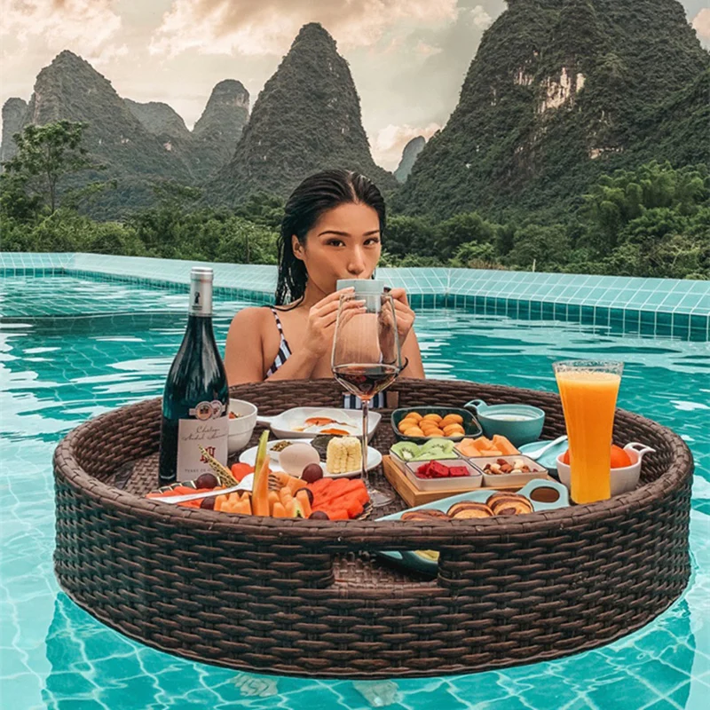 Breakfast Tray Internet celebrity Water Basket B & B Villa Pool Afternoon Tea Bali Vietnam