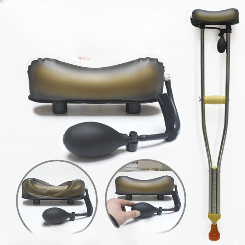 Pain resistant single and double crutches, medical thickened airbag pad under the armpit, sponge pad