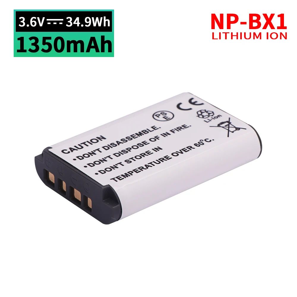 

3,6 В NP-BX1 аккумулятор 1350 мАч NPBX1 для камеры Sony DSC RX1 RX100 M3 M2 RX1R WX300 HX50 PJ240E AS15 WX350
