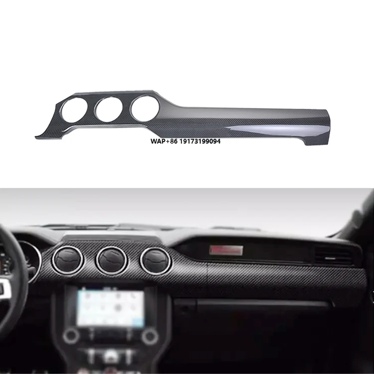 

Правая крышка приборной панели из углеродного волокна, отделка приборной панели, внутренняя отделка панели для Mustang 2015+