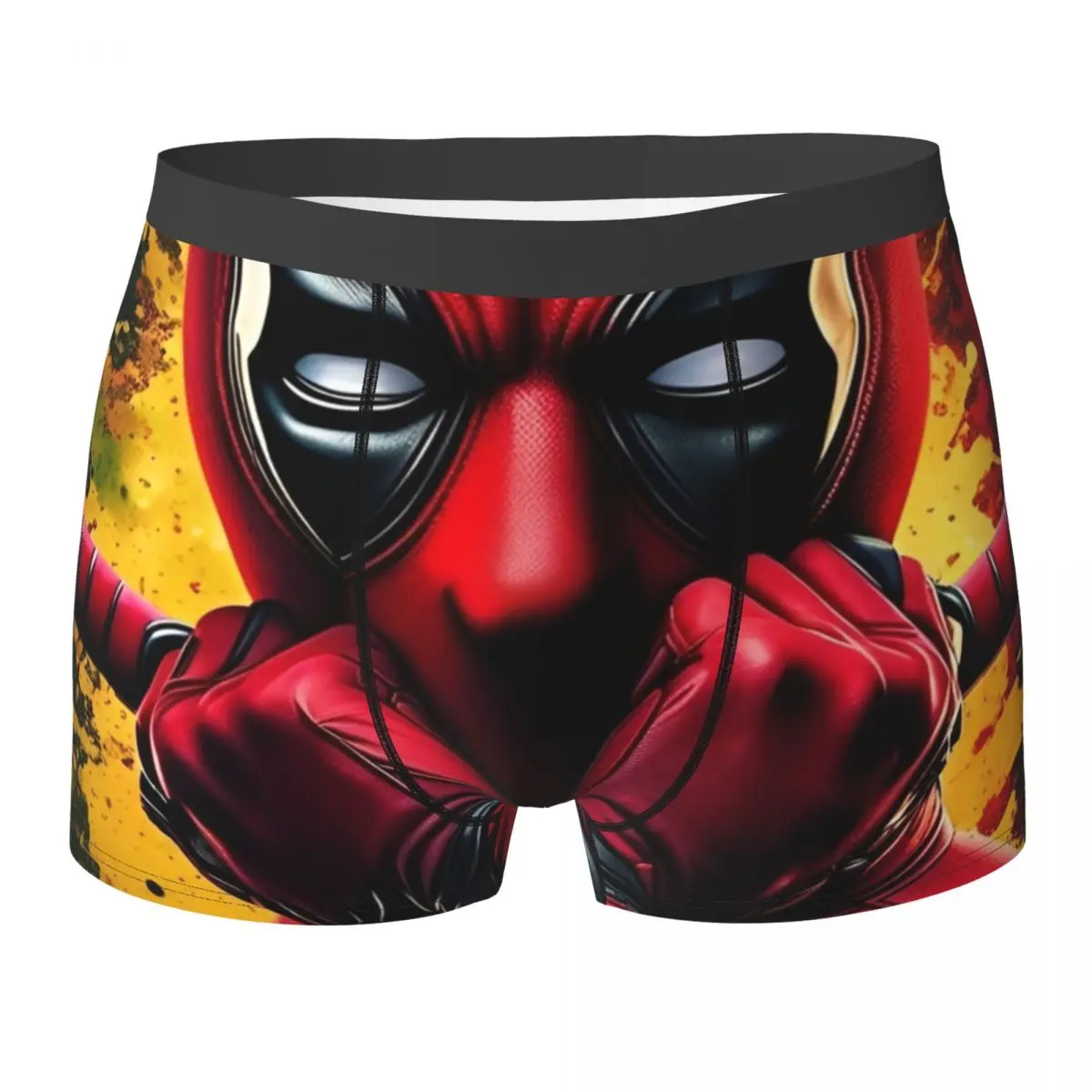 

Cartoon Anime Deadpool Trunk Pouch Underwear Quality Print Boxer Brief Funny Men Underpants Large Size