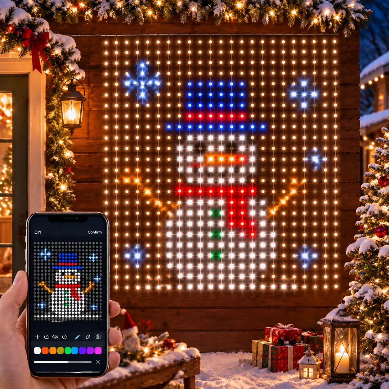 set-di-luci-a-tenda-pixel-fai-da-te-natalizie-smart-con-app-bluetooth-rgb-multicolore-per-finestre-pareti-camere-da-letto-decorazioni-per-feste-di-halloween