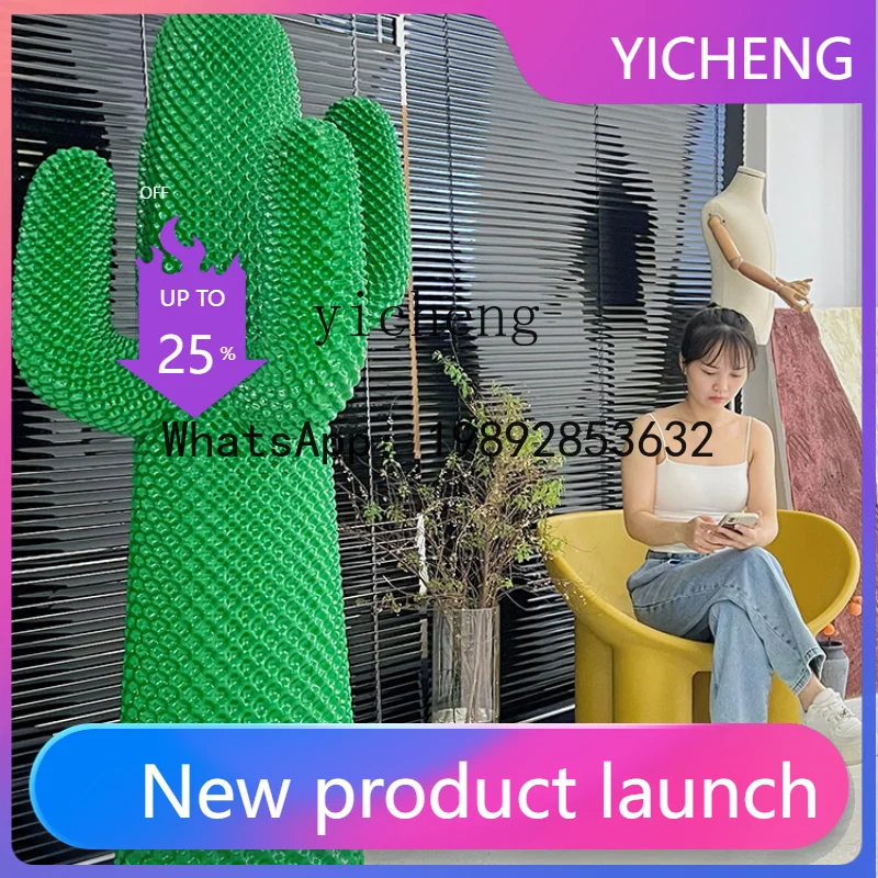 X7 Giant Cactus Coat Rack Green Floor Big Decorations Home Living Room Sculpture