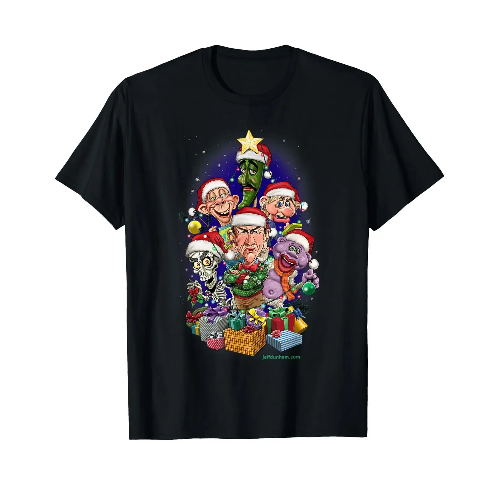 Jeff Dunham 2021 Holiday T Shirt vintage Washed Breathable designer clothes graphic fashion Soft Stretched Comfortable homme