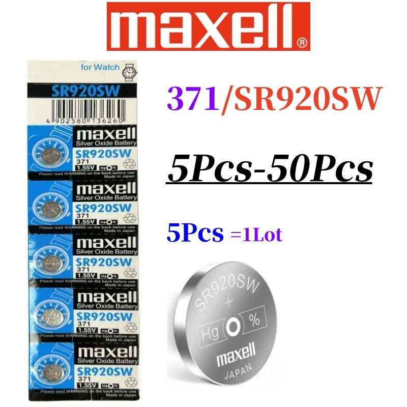 5pcs-50pcs Original 1.55V Coin Battery AG6 371 SR920SW LR920 SR927 171 370 L921 LR69 SR920 Button Batteries for Watch Toy