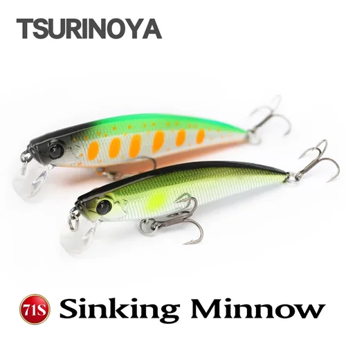 Imagen 2 del producto TSURINOYA INTRUDER 71S señuelo que se hunde 71mm 10g trucha grande Crankbait señuelo de pesca pececillo Artificial cebos duros Pike Bass Plug