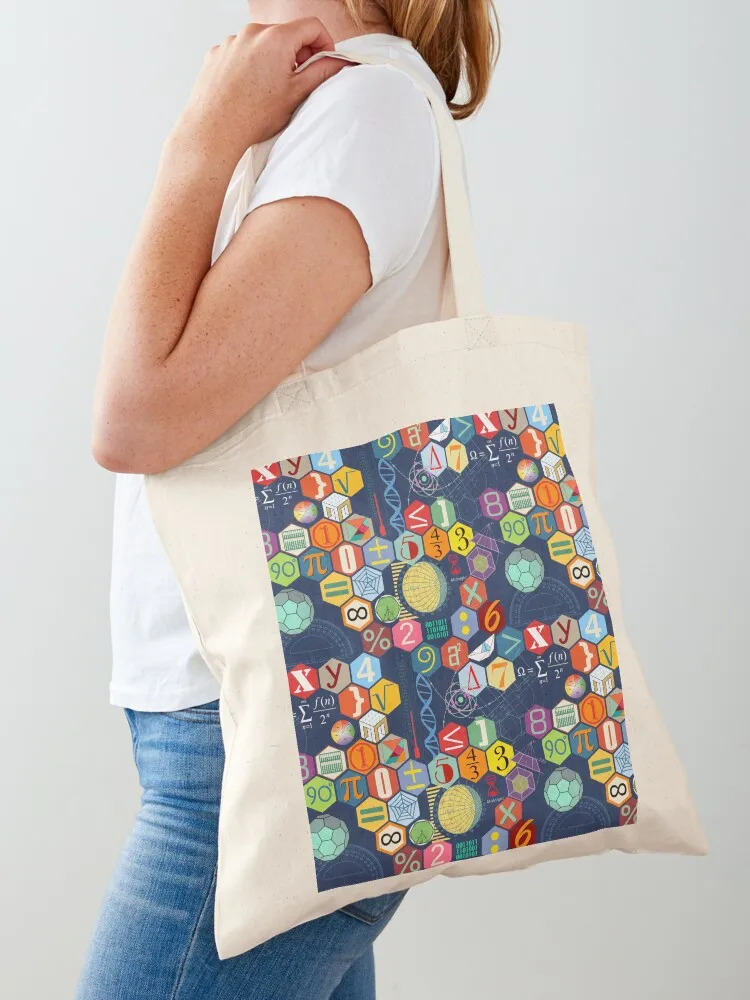 

Math in color (blue) Tote Bag tote bag university Shopper handbag Cloth bags canvas tote bags
