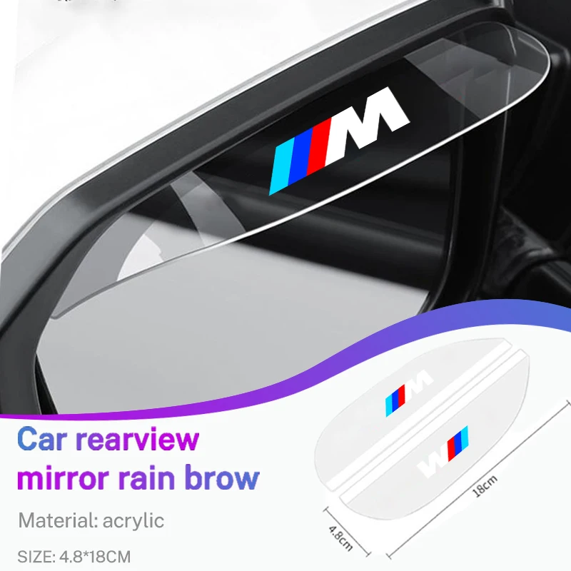 

Car Rearview Mirror Rain Eyebrow Protection Side View Guard For BMW Performance X1 X3 X5 E39 E46 E90 E60 F20 F30 M3 M5 Accessory