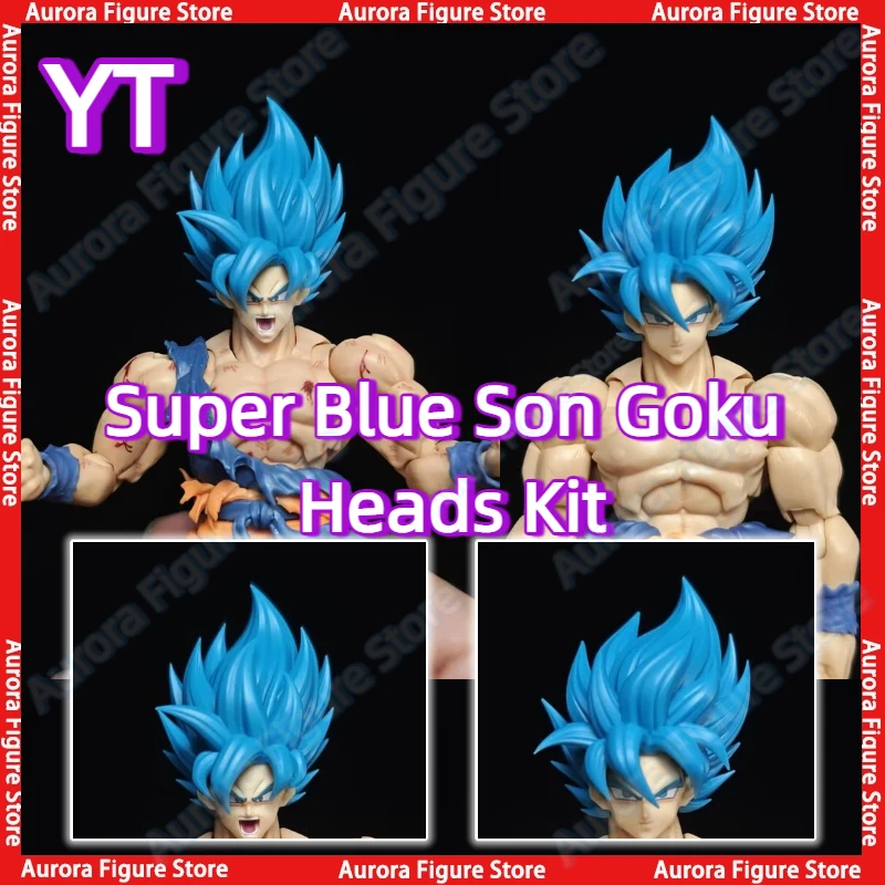 

YT YT002 Dragon Ball SHF Super Blue Super Saiyan God Super Saiyan Son Goku Heads Accessories Headsculpt Anime Action Figure Gift