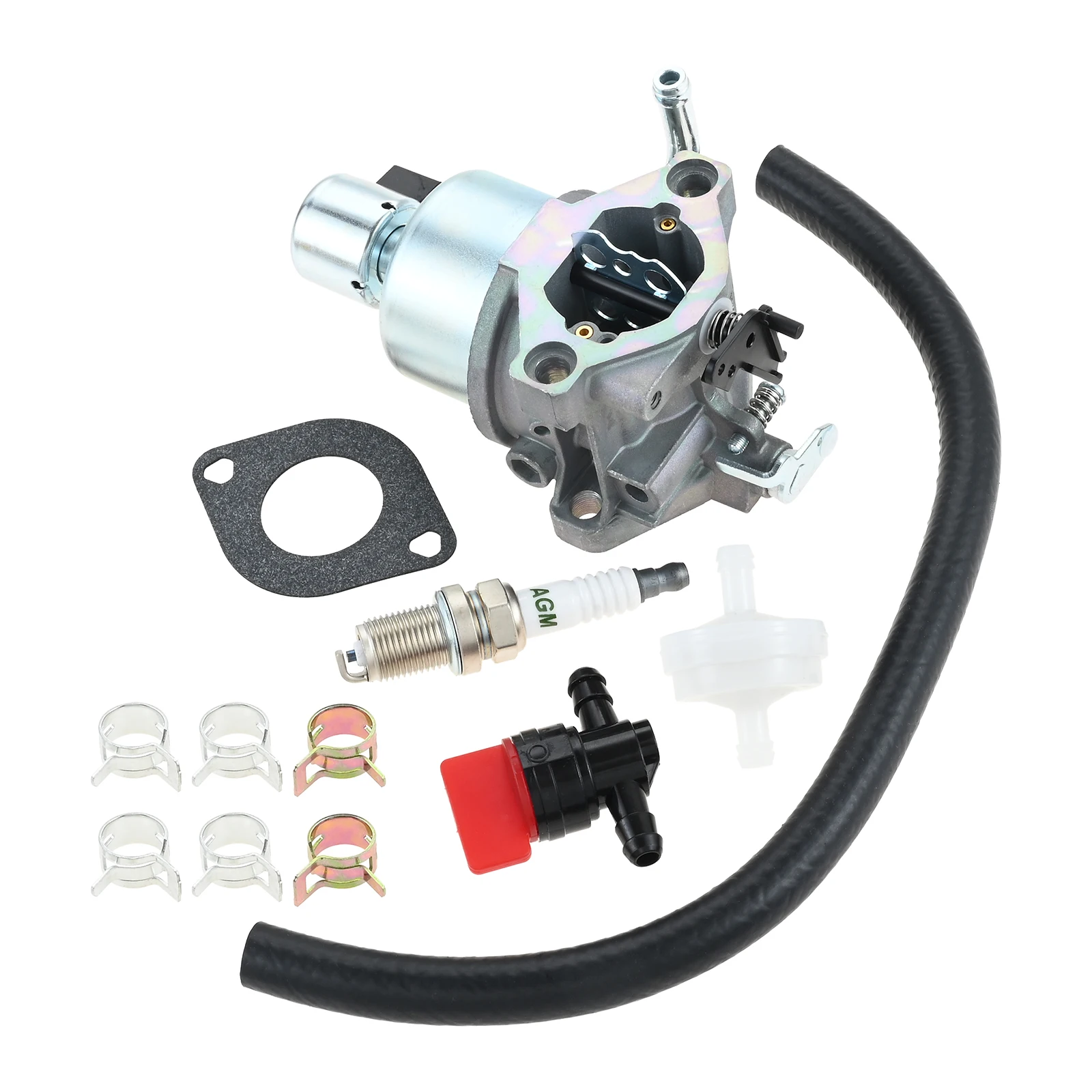 1Set Chainsaw Carburetor Kit 591731 Briggs Stratton Carburetor Fuel Shut-off Valve Fuel Filter Fit for 14.55HP/15HP/16HP/17.5HP