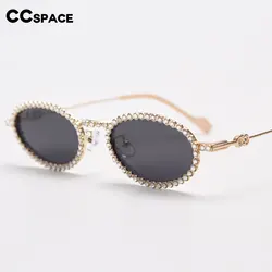 56291 Luxury Women Sunglasses Oval Small Frame Sun Glasses Brand Designer Female Vintage Silver Glasses Frame Uv400